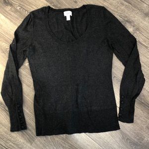LOFT Sweater with Button Sleeves